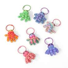 1pc/3pcs 3D Printed Ocean Animal Series Keychain, Creative Octopus Keyring Pendant Bag Charm Car Key Chain, Gift For Friends Birthday, Holiday, Daily