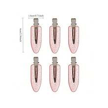 1pcs, Traceless Hair Clip, Shredded Hair Side Clip, Ins, Glue Cute Hair Clip, Pink Acrylic - 淺粉色 - 查看 6