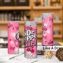 1pc20oz Insulated-Cold Coffee Cup, Juice Drink Cup With Straw And Lid, Sealed And Leak-Proof, Large Capacity Design, Very Suitable For Home, Outdoor, Gift Giving, Perfect Gift For Christmas, The First Choice For Family And Friends.