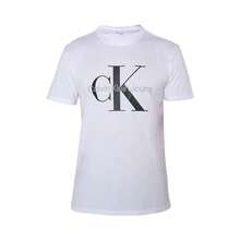 Calvin Klein Men's Signature White Logo Tee | Breathable Cotton Relaxed Fit (40DC813_103) | Limited Stock - 白色 - 查看 1