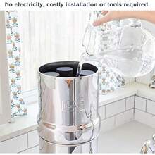 Big  Gravity-Fed Stainless Steel Countertop Water Filter System 2.25 Gallon With 2 Authentic Black  Elements Bb9-2 Filters - 11 - 查看 3