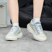 Vans男鞋女鞋OLD SKOOL OVERT PLUS CC厚底運動休閒鞋鬆糕鞋增高鞋VN0005WJBJB - 淺藍色 - 查看 3