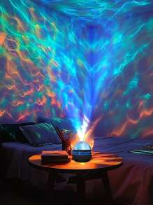 Aurora Wave LED Projector, Northern Lights & Ocean Wave Night Light With Remote Control, USB Powered, Suitable For Bedroom, Gaming Room, Home Theater Decor, Ambiance Lighting And Relaxation