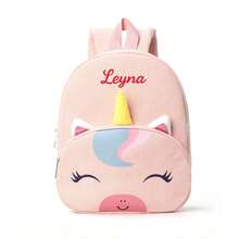 Custom Embroidered Corduroy Animal Backpack With Personalized Name, Cute Fox And Bear Design, Lightweight Large Capacity Casual Daypack, Laptop Backpack For Work, School, Commuting, Travel, Outdoor, Versatile Gift For Women, Teens, Friends, Birthday, Holidays, All-Purpose, Large Capacity, Versatile - Multicolor - View 28