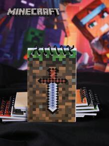 Microsoft 8PCs  Officially Licensed  Game Peripherals TNT Multicolor Pocket Miner Style Fuzzy Powder Pig Spinning Coil Notebook Mini Notebook Mini Birthday Party Notepad Themed Notebook