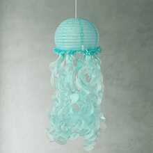 Hanging Jellyfish Paper Lanterns Under The Sea Decorations For Birthday Baby Shower Ocean Themed Party Supplies - Màu xanh lam - Xem 5