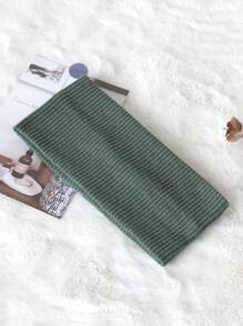 Diadema a rayas de color liso para mujer (1 pieza), versátil para lavarse la cara, maquillarse, hacer deporte, usar a diario, como accesorio para el cabello, ideal para otoño, viajes y como detalle para rellenar calcetines navideños.