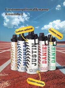 1 件 27 盎司定制运动杯，带腋下主题印花，自定义名称，自选图案，自定义号码，适用于冷热，手感舒适，适合赠送家人和朋友，适用于各种场合