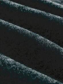 休闲简约百搭通勤套头毛衣，圣诞节加大码女式背心，春秋冬季时尚纯色圆领加大码针织开衫，下摆开衩 - 墨綠色 - 查看 5