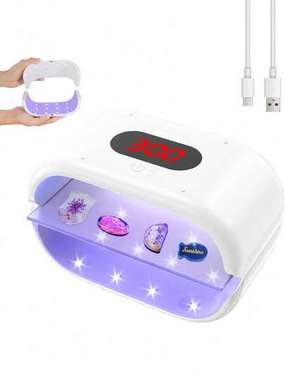 UV Light For Resin Duals Sided Quick Cures Lamp 3-Speed Timer Digital Display 36W Fast Curing Lamp For Crafts