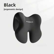 Almohada de soporte para la cabeza de silla de oficina de espuma viscoelástica para sillas de computadora, reposacabezas ajustable, almohada para siesta para dormir y trabajar, extraíble - Negro - Ver 7