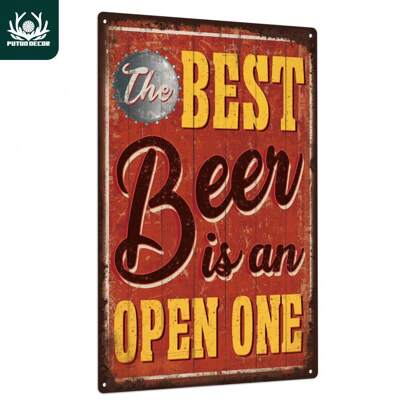 Putuo Decor Putuo Decor 1pc Vintage Metal Tin Sign, Save Water, Wall Art Decor For Home Farmhouse Bar Pub Club, 7.8 X 11.8 Inches Gifts