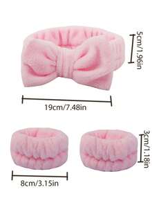 1/2/3 Pcs Cute Lace Plush New Style Face Washing Headband Wide Edge Pleated Sweet Bow Headband Female Wash Mask Headband Face Washing Headband Plush Hair Accessories Bathroom Hair Accessories Face Washing Headband