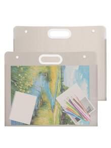 4K Plastic Art Portfolio, Large Art Portfolio With A3 With Handles, Waterproof Work Portfolio Folder For Artwork, Art Storage Box For DIY Diamond Painting Sketch Photography Posters