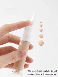 5毫升液体粉底瓶，真空抗氧化鸭嘴式便携旅行装乳液面霜笔，透明旋转笔，灰色砂纸指甲锉双面摩擦条，化妆唇彩容器涂抹器睫毛增长液管，化妆唇彩涂抹器，睫毛增长精华液管 - 無色 - 查看 2