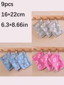 9/3pcs Ultra-Fine Fiber Face Makeup Remover Gloves, Reusable, Water Cleansing Facial Makeup And Impurities, Finger Towel, Sweat Wipe Gloves, Absorbent And Soft - Multicolor - View 8