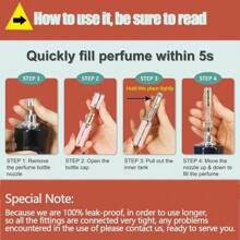 Ml Premium Perfume Atomizer - Refillable Travel Spray Bottle Set With Leather Case, Leakproof Mini Cologne & Essential Oil Dispenser For Women Men Teens, Luxury Portable Fragrance Bottle For Purse Gym Office Travel