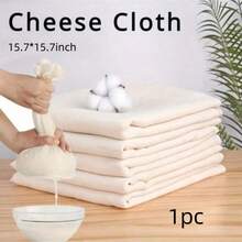 3/6/10 miếng vải lọc phô mai, vải lọc phô mai viền 20x20 inch có thể tái sử dụng, vải lọc phô mai cắt sẵn 100% chưa tẩy trắng, vải muslin dùng để nấu ăn, lọc cà phê lạnh, làm phô mai, vải lọc phô mai, vải lọc phô mai - Màu be - Xem 15