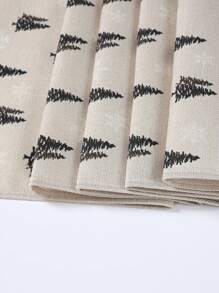 1 件圣诞亚麻桌旗，圣诞快乐桌布，圣诞树设计，183 * 33 厘米圣诞桌布，圣诞快乐装饰，圣诞派对用品，圣诞装饰，家居圣诞装饰，圣诞礼物，圣诞厨房用品，