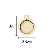 10pcs Wooden Mini Embroidery Hoops Set, Round Cross Stitch Frames, Suitable For DIY Crafts, Pendant Making, Art Decor Accessories, Jewelry Making Tools
