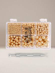 Edible Cake Decorating Sprinkles, Gold & White Pearl Candy, 6-Grid Gift Box Packaging, For Birthday Cakes, Donuts, Cookies, Chocolates, Ice Cream, Christmas, Halloween, Valentine's Day, Birthdays, Mother's Day, Weddings - Multicolor - View 19