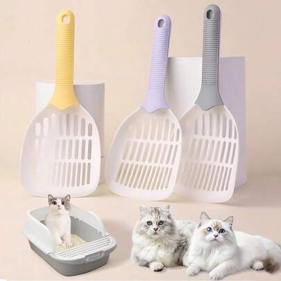 1pc Fine Mesh Cat Litter Scoop, Pet Supplies, Pet Cleaning Tool, Hanging Storage, Easy To Clean Cat Litter Shovel, Pet Waste Scooper