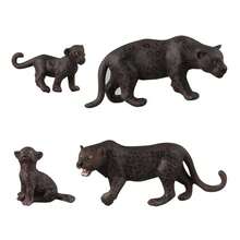 1 pieza/ 4 piezas Juguetes realistas de modelo de animal salvaje leopardo - Multicolor - Ver 3
