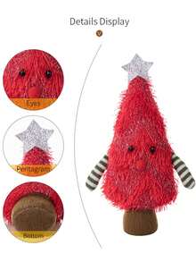 1pc Supplies Creative Christmas Tree Shaped ,3D Christmas Tree Desktop Decoration Tree Ornament Plush Creative, Festival Gift Suitable For Daily Home Decoration Festival Decoration,Green Fabric Holiday Decor For Home, Living Room, Windows - No Electricity Needed, Perfect For Christmas, New Year, Winter & Tailgate Parties,Christmas Decoration Christmas Decorations Room Decor