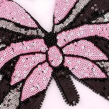 Woms Glitter Sequin Crop Top Low-Cut Top Rave Tube Vest Top Belly Dance Costume Outfits - Đen Hồng Bạc - Xem 6