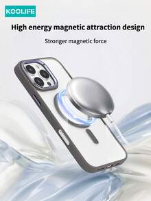 Koolife 1件裝適用於 18 Pro/18 Pro Max/17 Pro Max/Apple 17/Apple 17 Pro/Apple 17 Air/16/16 Pro/16 Plus/16 Pro Max/11/12/13/14/15 Pro Max 加厚防摔 TPU+PC 磁吸保護殼，極致防護，透明材質還原原機顏色 - 鈦金灰 - 查看 4