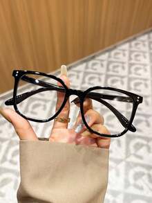 1 件超大男女通用复古休闲时尚有色眼镜，简约复古风格电脑眼镜，可爱百搭，适合学校、日常使用和办公室