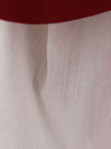 Baby Girls Spaghetti Strap Bow Organza Cute Flower Girl Princess Dress, Suitable For 1st Birthday, Wedding, Party, Does Not Include Headband - Burgundy - View 11