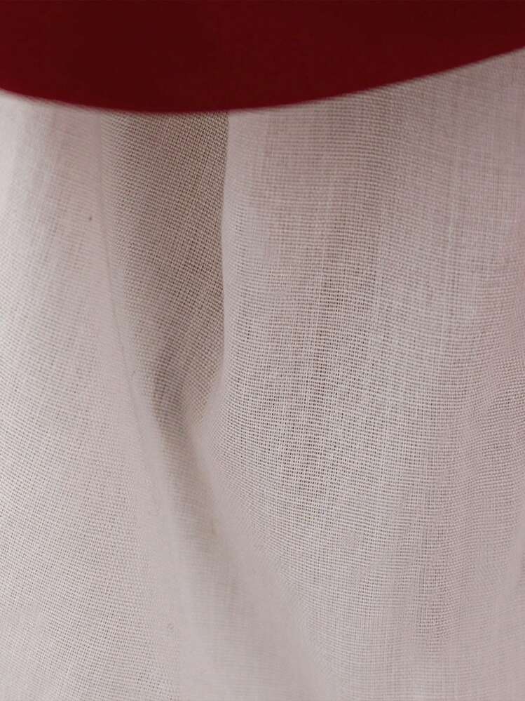 Baby Girls Spaghetti Strap Bow Organza Cute Flower Girl Princess Dress, Suitable For 1st Birthday, Wedding, Party, Does Not Include Headband - Burgundy - View 11