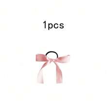 Set de 6 accesorios para el cabello multifuncionales con cintas de satén blanco, lazos, scrunchies - Nuevos estilo coreano elegante y sencillo para sujetar coletas, decoraciones para el cabello para mujeres y niñas, accesorios casuales, regalos y props para fotografía, bandas elásticas para el cabello