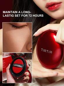 TIRTIR Red Cushioned Foundation Air Cushion, Lightweight Concealer Lasting Light Weight Semi-Matte 18g - 21C Cold Beige - View 7