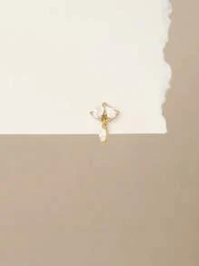 1 buc cercei din argint sterlin 925 cu model stea și lună pentru femei, cu spate plat, Helix, cartilaj, cadou pentru sezonul școlar, pentru petrecerea ei de nuntă, bijuterii fine