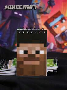 Microsoft 8PCs  Officially Licensed  Game Peripherals TNT Multicolor Pocket Miner Style Fuzzy Powder Pig Spinning Coil Notebook Mini Notebook Mini Birthday Party Notepad Themed Notebook