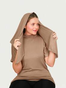 1pc Premium Instant Triangle Hijab, Crystal Linen Fabric One-Piece Headscarf, Quick Wrap Design, No Undercap Needed, Suitable For Daily Wear, Prayers And Outings For Dress - Premium Triangle Hijab - View 31