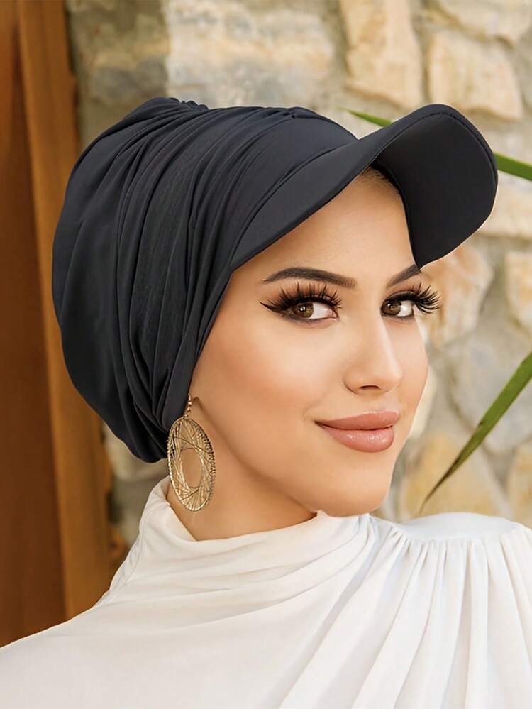 Women's Stretchy Polyester Turban Hat - Breathable, Solid Color Head Wrap For Casual Wear, Hand Washable, Perfect For Festival & Mother's Day, Everyday Headwear | Vibrant Headscarf | Comfortable Fit, Gifts For Girls Sleep Bonnet - Color - View 8