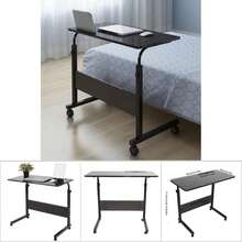 Adjustable Bed Side Laptop Study Desk Removable Mobile Phone Table(Dark Walnut) - default - View 8