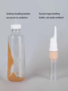 5毫升液体粉底瓶，真空抗氧化鸭嘴式便携旅行装乳液面霜笔，透明旋转笔，灰色砂纸指甲锉双面摩擦条，化妆唇彩容器涂抹器睫毛增长液管，化妆唇彩涂抹器，睫毛增长精华液管 - 無色 - 查看 4