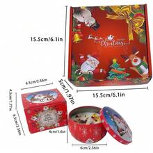 Set de 4 piezas de velas con aroma navideño, sin humo, elegante y romántico, adecuado para familia, iglesia, celebraciones estacionales, también muy adecuado como regalo para familiares y amigos.