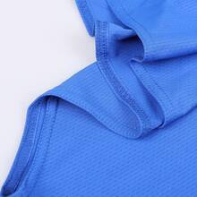 Men's Sleeveless Muscle Stringer Tank Top Cut Open Gym Training Bodybuilding Vest Shirts-2025 - Solid Blue - 查看 5