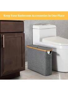 Toilet Paper Holder Storage Box, 1 Piece Multi-Purpose Bathroom Organizer With Lid, Home Organizer For Bathroom, Office, Laundry Room, Boxes