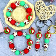 25pcs 15mm Round Silicone Beads, DIY Craft Materials - Teacher's Day And Back To School Gift Set, Suitable For Pens, Necklaces, Key Chains, Birthday, Holiday, Father's Day, Mother's Day Gifts - Campus Series - View 6