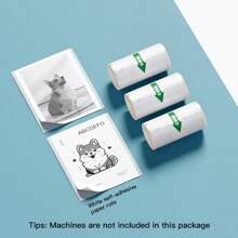 LAIBEAR Mini Printer Sticker Thermal Printer, Portable Inkless Sticker Maker, Free Cutting Small Pocket Printer, Mini Photo Printer, Black And White Photo Printer, Efficient And Fast Small Pocket Printer, Inkless Printer For Study Notes, Pictures, DIY, Labels, Mini Printer Sticker Thermal Printer