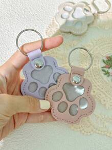 1pc Commemorative Leather Pet Hair Keepsake Bag - Multipurpose Portable Keychain, Suitable For Cats And Dogs, Pet Memorial Hair Storage Box