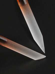 1支彩色玻璃指甲锉，圆柱形双面磨甲棒，指甲护理细节处理，指甲抛光和角质去除玻璃指甲锉 - 彩色 - 查看 4