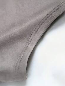 Plus Size Women's Sleep Dress - Comfy Nightgown With Thick Thighs Pretty Eyes Printing, Round Neck - Machine Washable, Casual Sleepwear - Xám - Xem 5