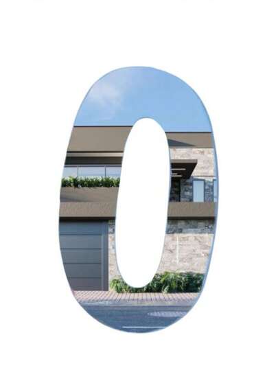 NÚMEROS RESIDENCIAIS AÇO INOX 20 CM FACE ESPELHADA